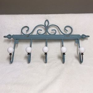 Distressed Metal Wall Rack